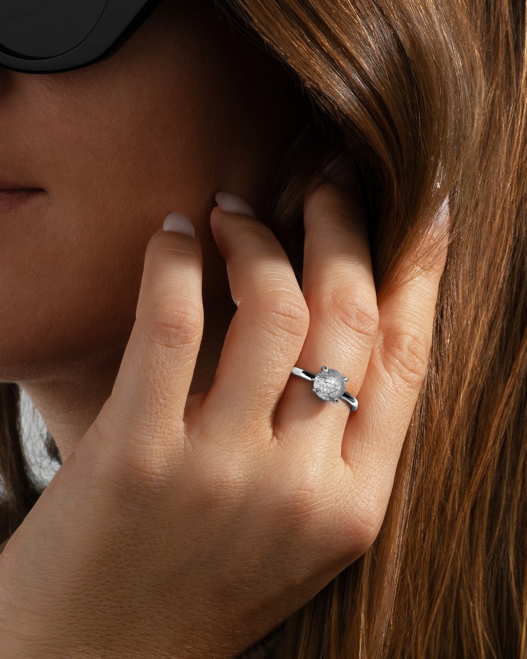 Bague Quartz rutile tourmaliné Rimia