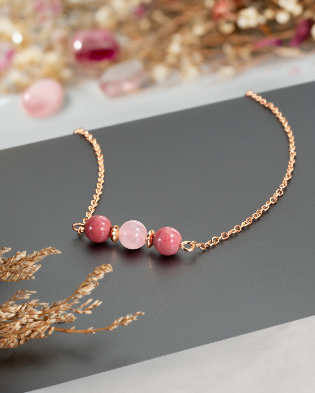 Packshot Pendentif Lithothérapie Coeur apaisé 