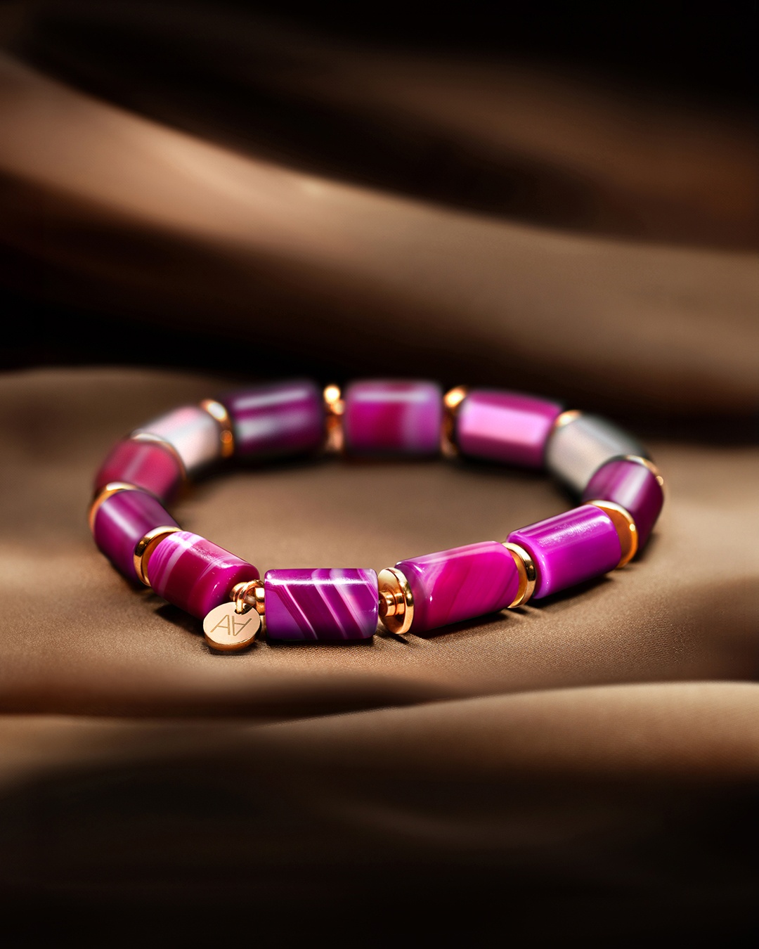 Packshot Bracelet Agate rose Rosina