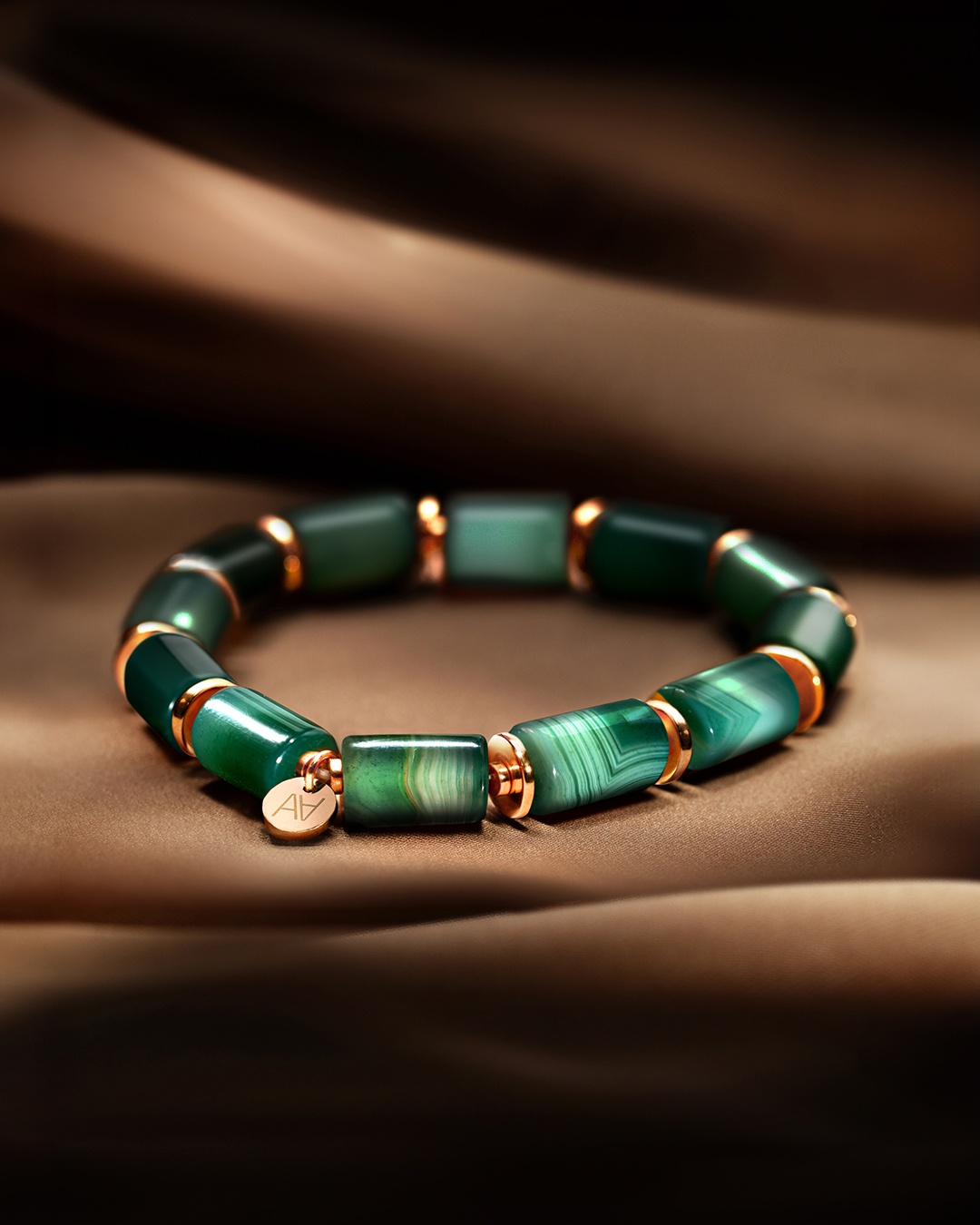 Packshot Bracelet Agate verte Verbania