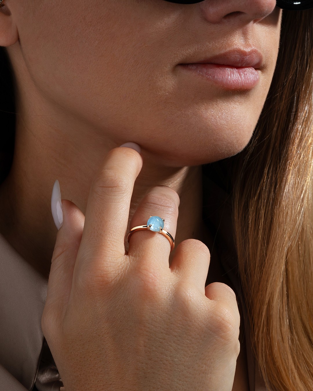 Lifestyle Bague Aigue marine  Caprinia