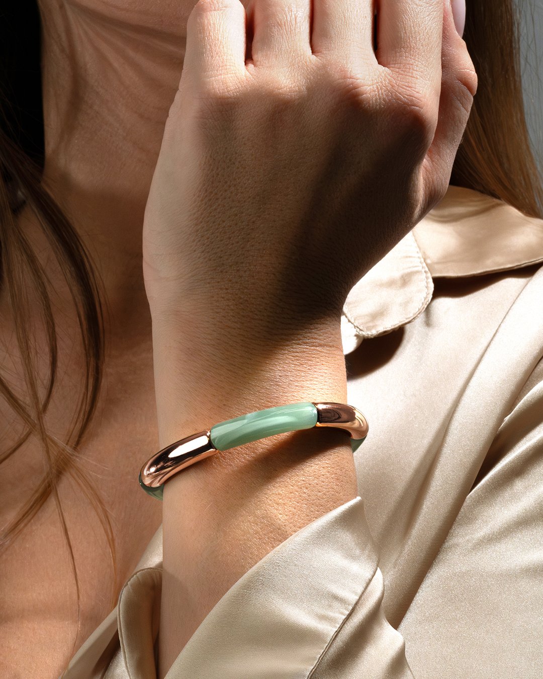 Bracelet Acétate Vert amande Savia