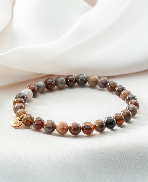 Bracelet bois fossile 6mm