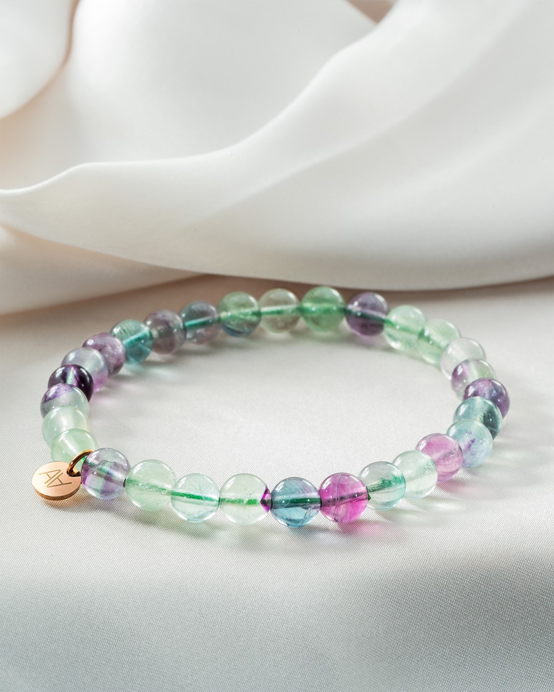 Bracelet Pierres naturelles Bracelet fluorine multicolore 6mm