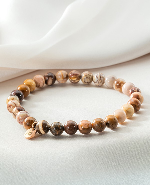 Bracelet jaspe brun 6mm