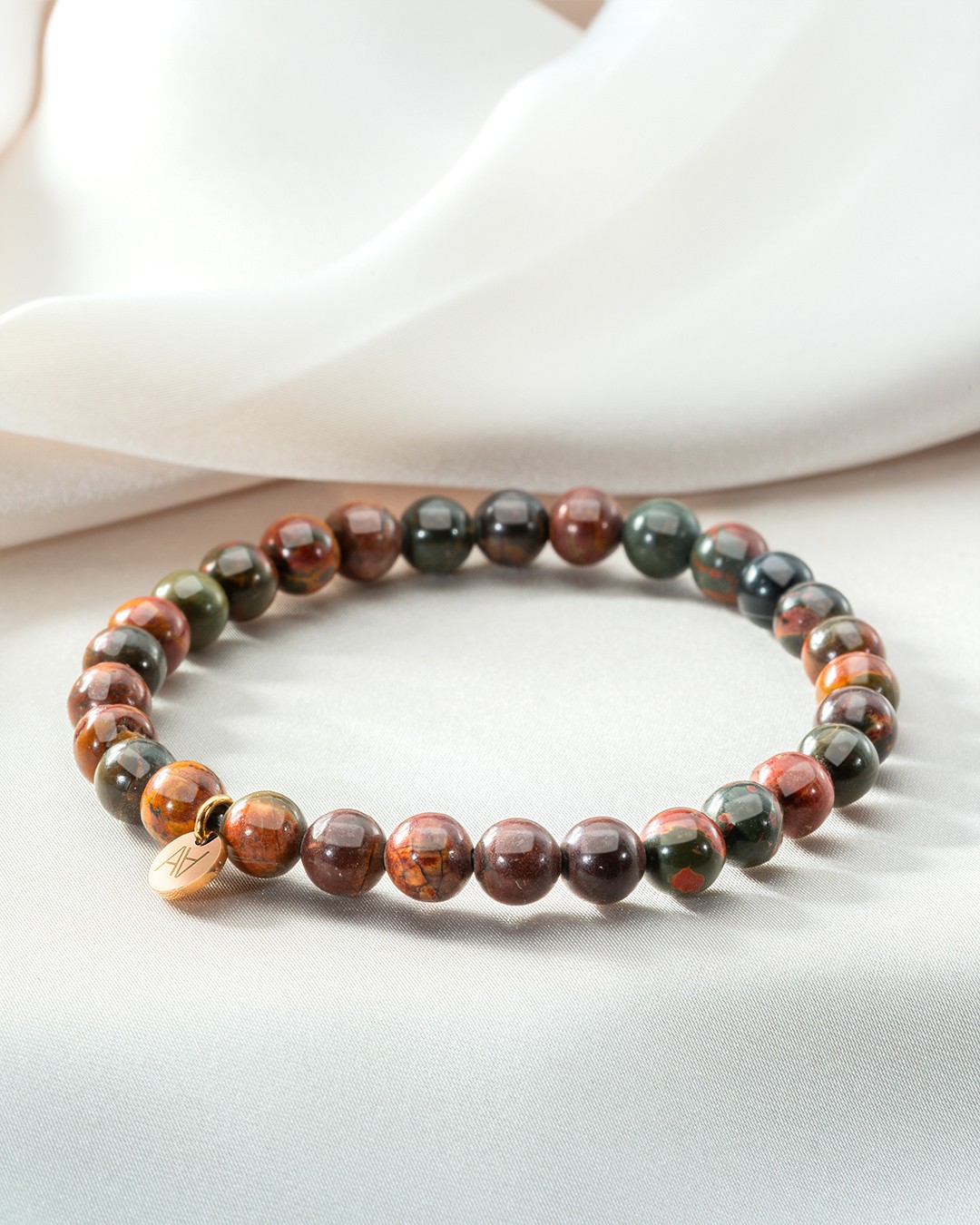 Bracelet Pierres naturelles Bracelet jaspe polychrome 6mm