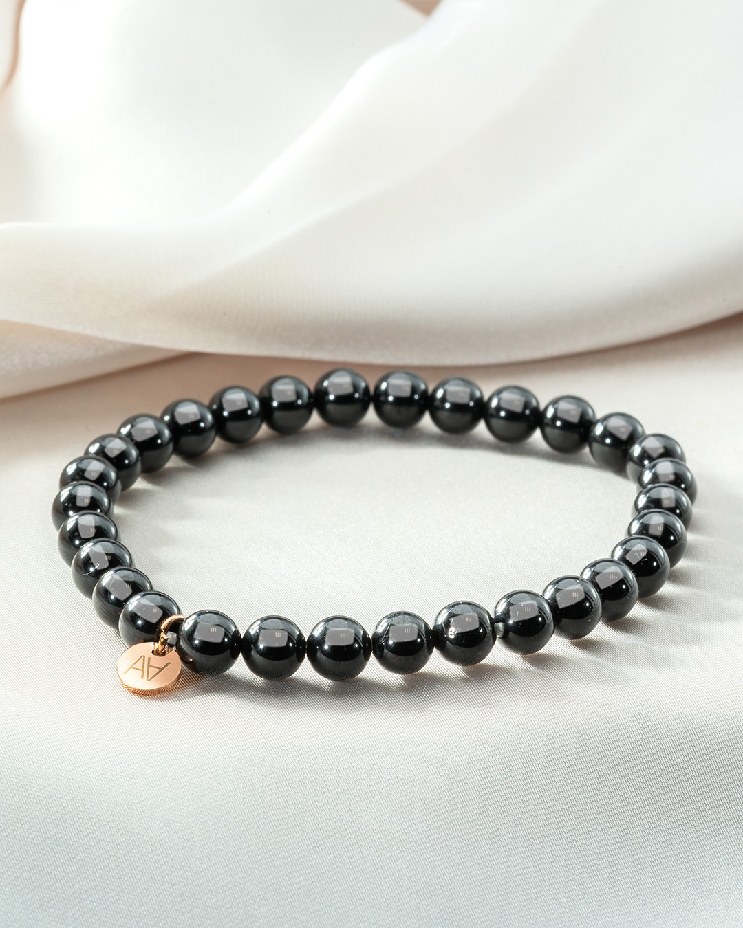 Bracelet Pierres naturelles Bracelet spinelle noire 6mm