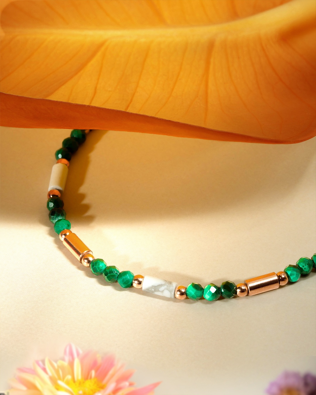 Packshot Bracelet Malachite et Howlite  Nolanina