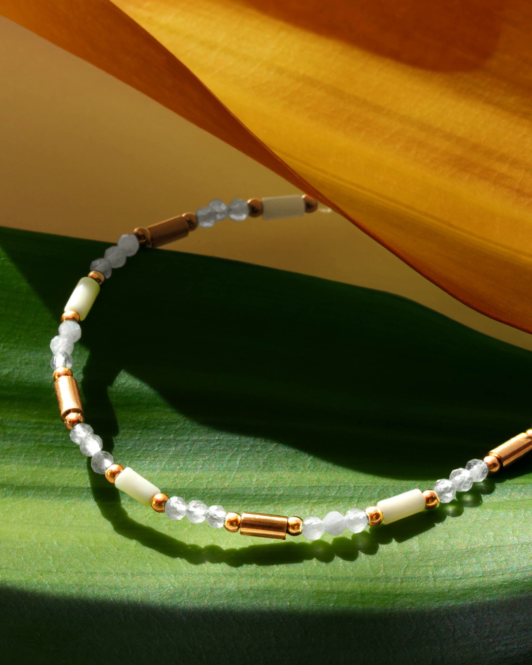 Bracelet Pierre de lune et Marbre blanc Vigolina