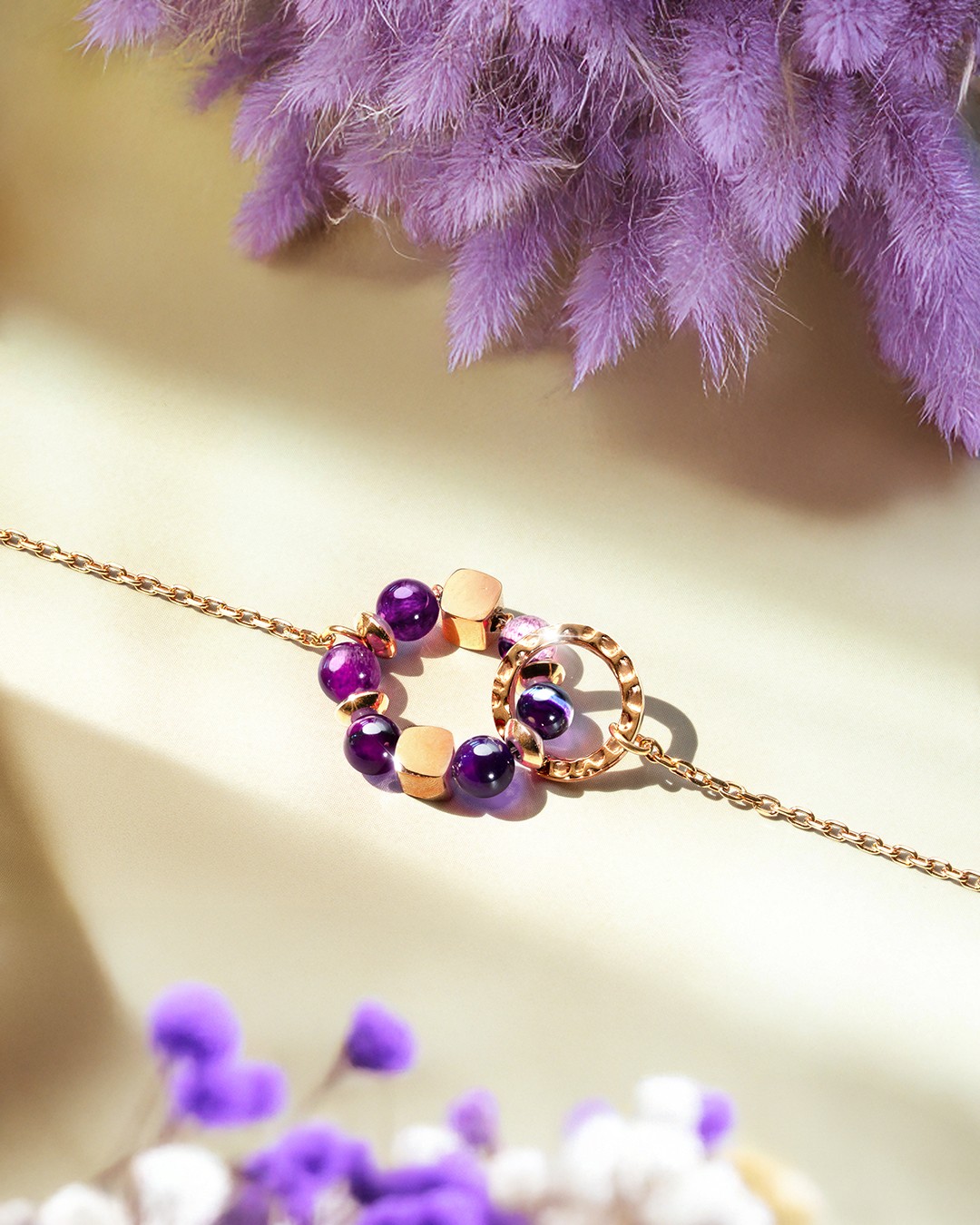 Bracelet Agate violette Porpora