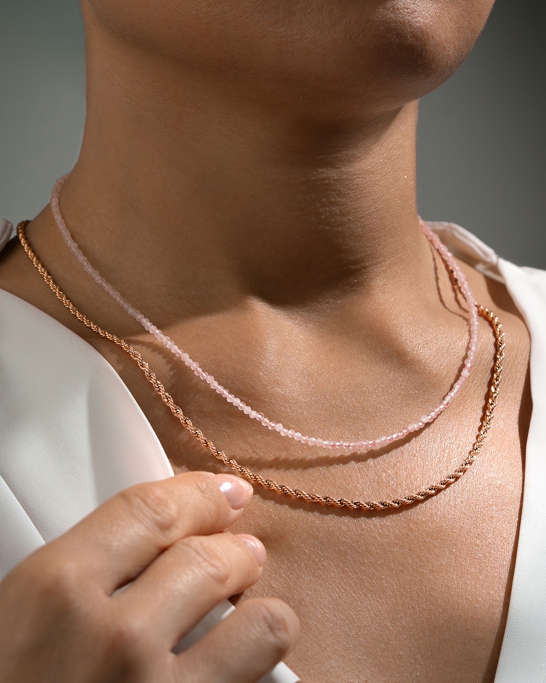 Lifestyle Pendentif Quartz rose  Commia