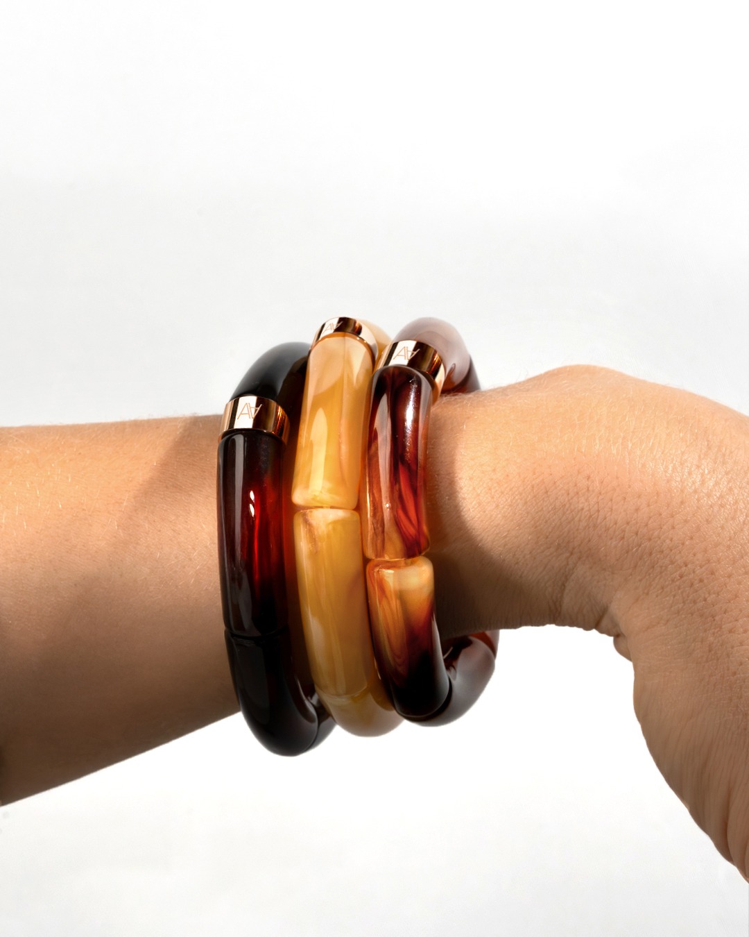 Bracelet Lueurs d'automne Ambre cognac Teggiano