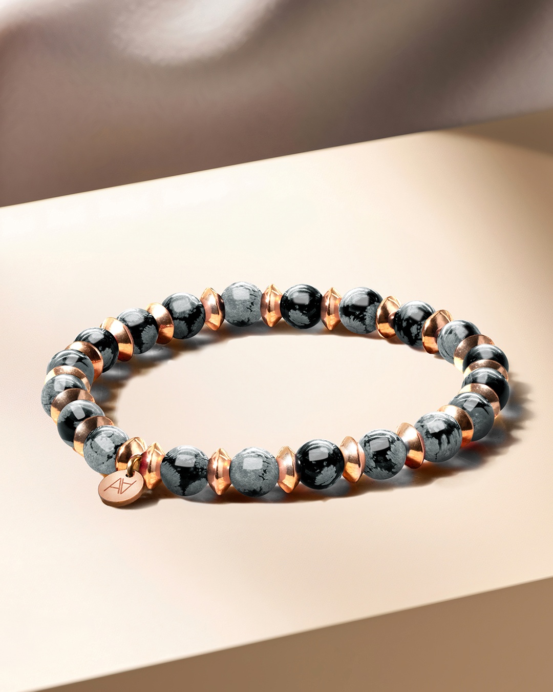 Packshot Bracelet Obsidienne flocon de neige Artena