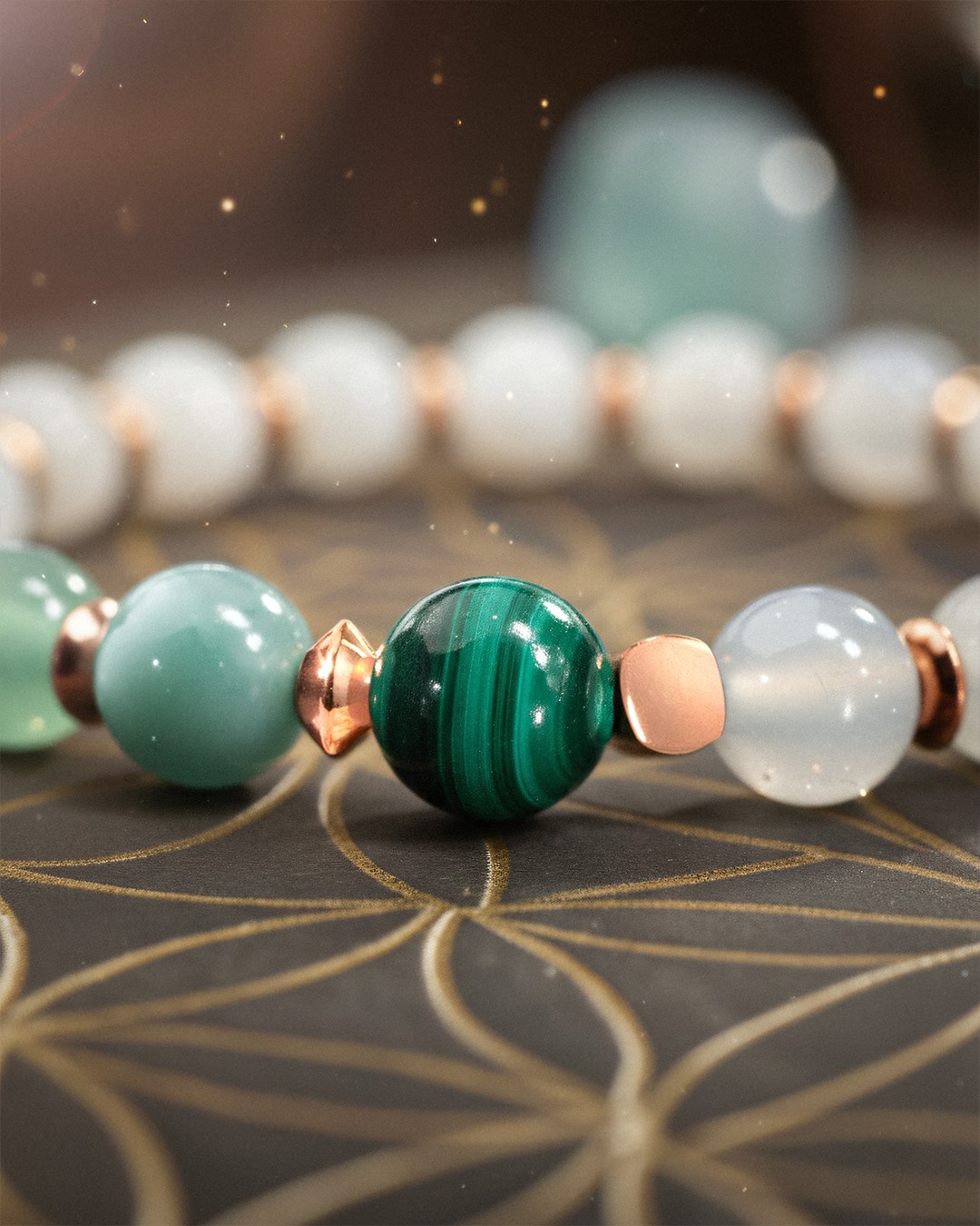 Bracelet Lithothérapie Chakra coeur - Passion