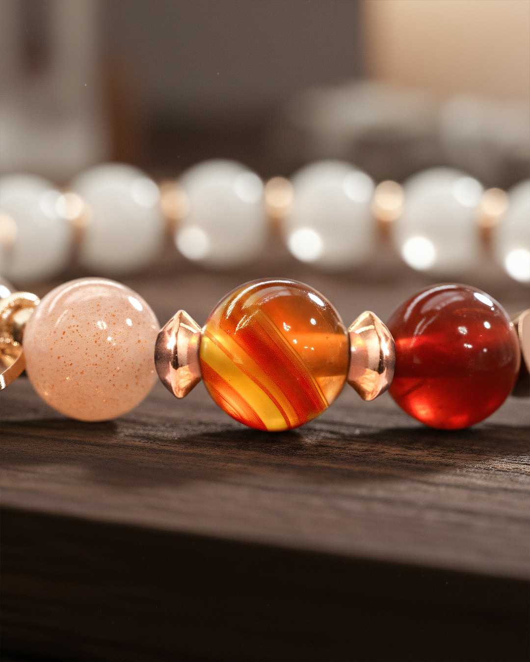 Packshot Bracelet Lithothérapie Chakra sacré