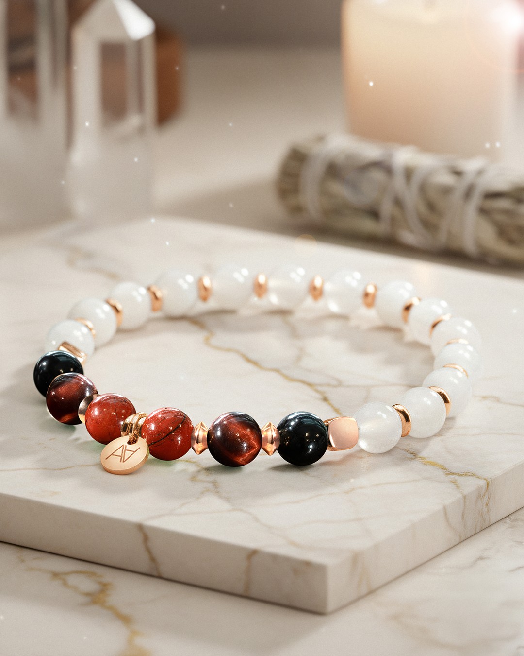 Packshot Bracelet Lithothérapie Chakra racine