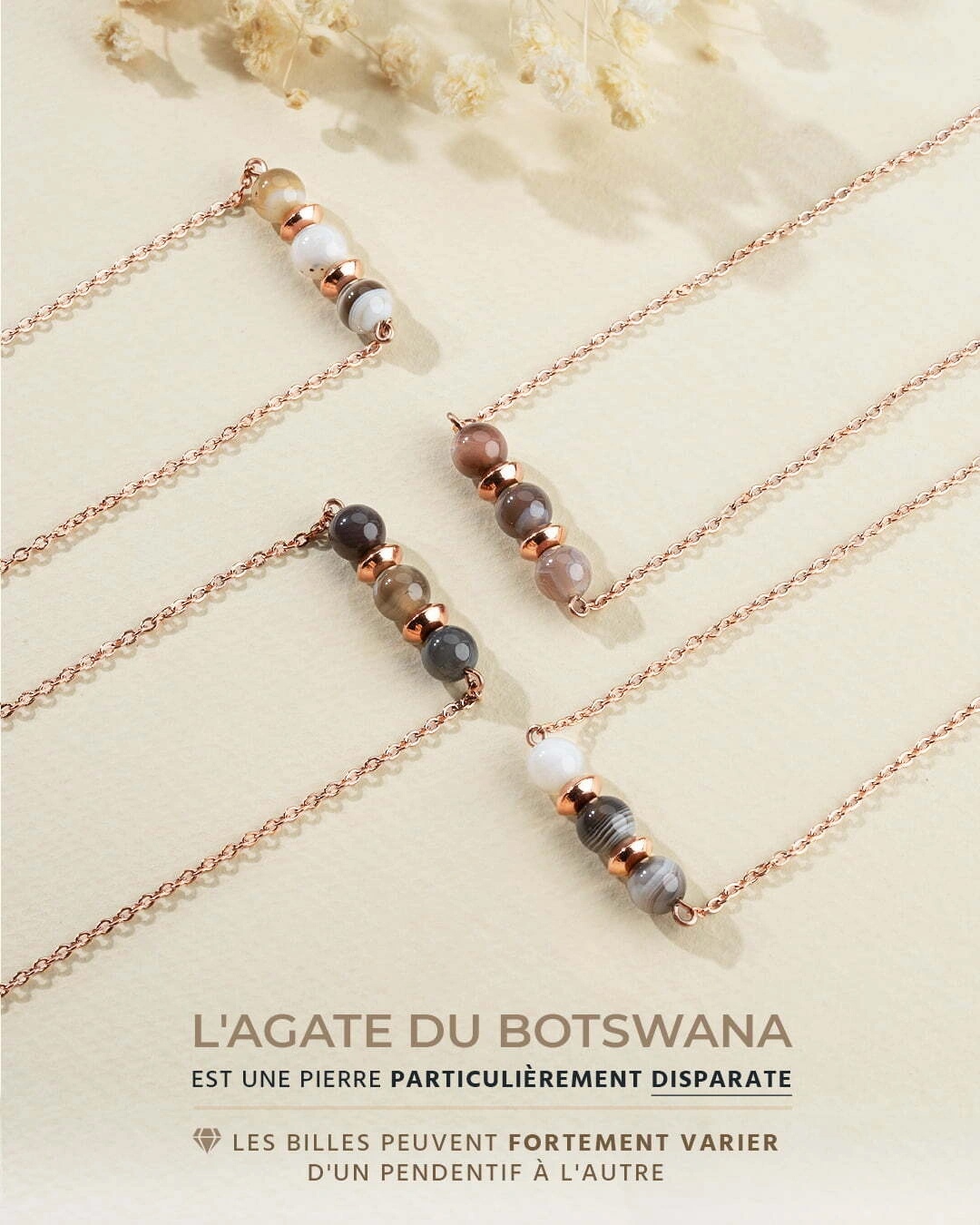 Information -  Pendentif Agate du Botswana Avellinia