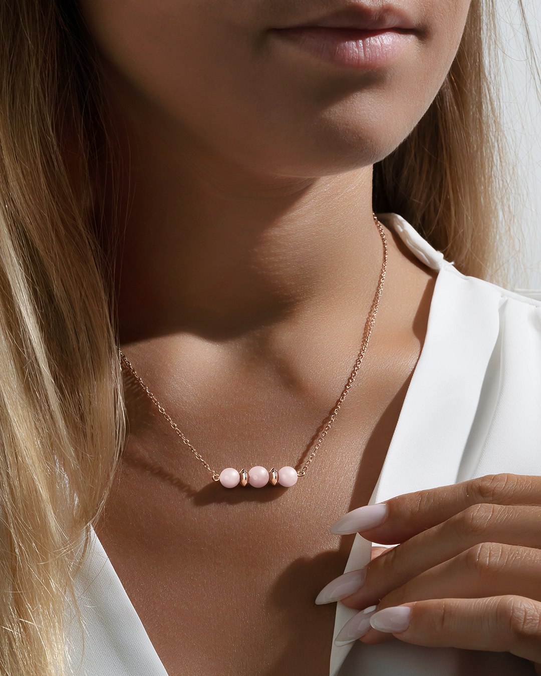 Pendentif Quartz rose Comissina