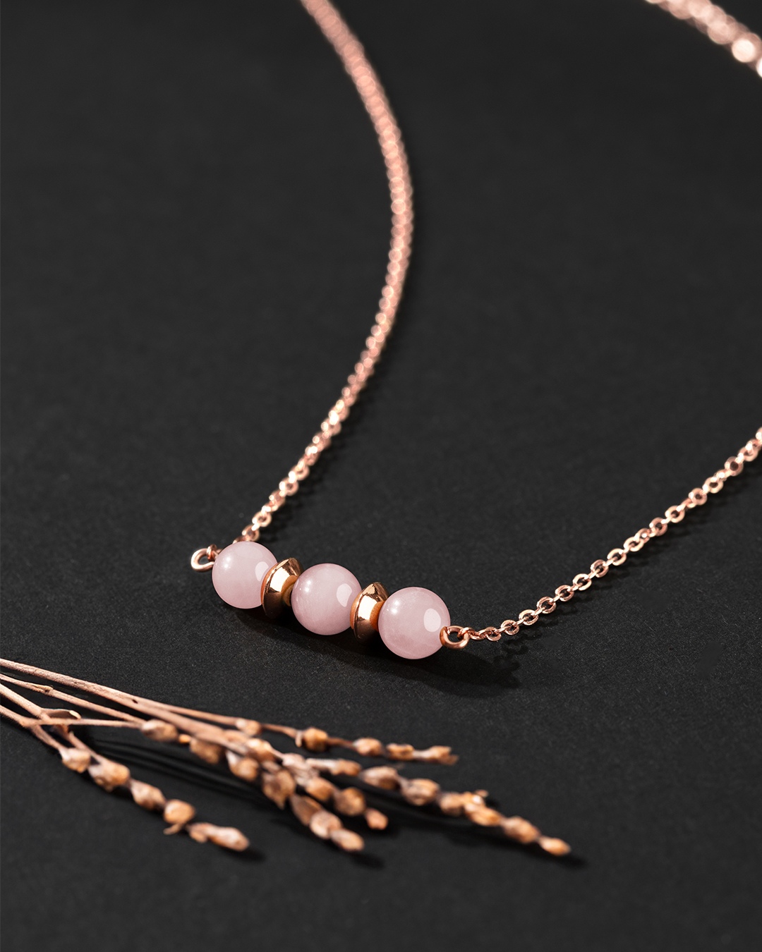 Pendentif Quartz rose Comissina